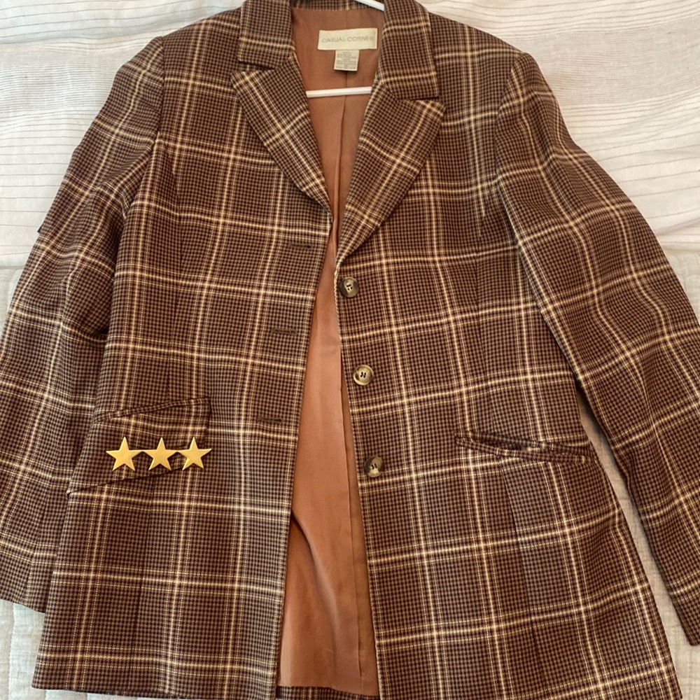 Plaid jacket with star